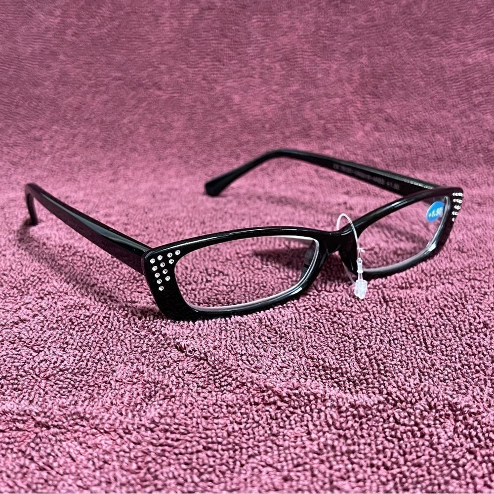 Allen Schwartz ABS Designer Women’s Black Reading Glasses +1.50 NWOB - Picture 2 of 16